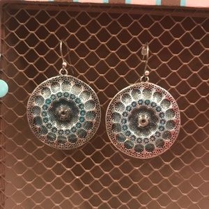 Lucky brand medallion earrings